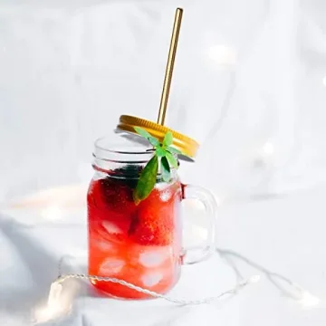 YIHONG 10.5" Stainless Steel Straws 8 pcs Set