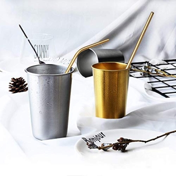 YIHONG 10.5" Stainless Steel Straws 8 pcs Set