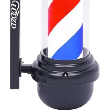 WDZD 35'' Red White Blue Barber Pole Light