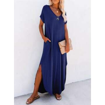 Dokotoo Women's Casual Summer Maxi Dress for Beach Travel