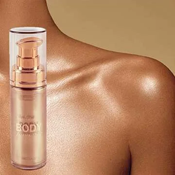 MAEPEOR Body Luminizer 6 Colors Waterproof Smooth Shimmer Face Glow Illuminator Non-sticky Liquid Hi...