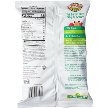 Earth's Best Organic Cheddar Veggie Puffs for Kids