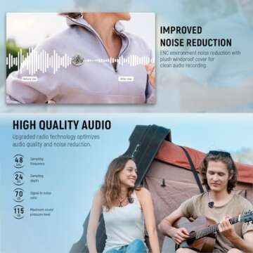 Neewer Wireless Lavalier Microphone for USB C with Charging Case, Compatible with Android/PC/Laptop, 48KHz/24Bit Mini Lapel Mic, Noise Canceling 24H Battery for Recording Live Vlog, KM18