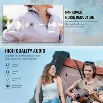 Neewer Wireless Lavalier Mic with Charging Case for Android