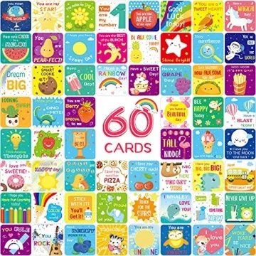 Fancy Land Cute Lunch Box Notes for Kids - 60 Unique Designs