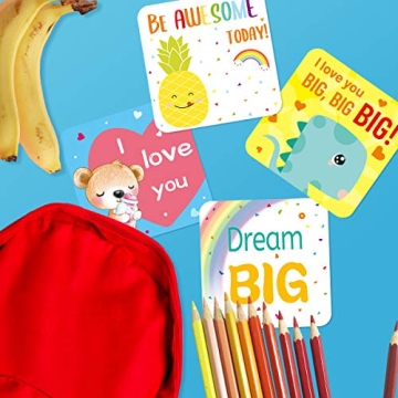 Fancy Land Cute Lunch Box Notes for Kids - 60 Unique Designs