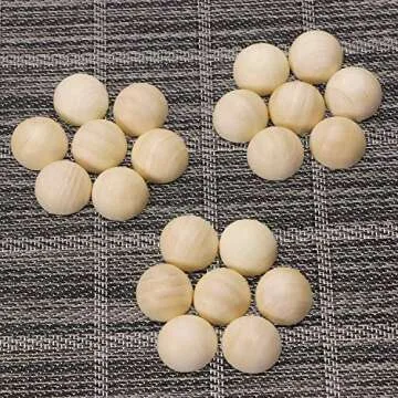Shapenty Half Round Unfinished Wooden Balls Smooth Split Wood Ball Beads for Christmas Ornaments Painting Woodworking Crafting Projects DIY Wreaths Home Table Decoration, 100PCS (20mm)
