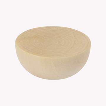 Shapenty Half Round Unfinished Wooden Balls Smooth Split Wood Ball Beads for Christmas Ornaments Painting Woodworking Crafting Projects DIY Wreaths Home Table Decoration, 100PCS (20mm)