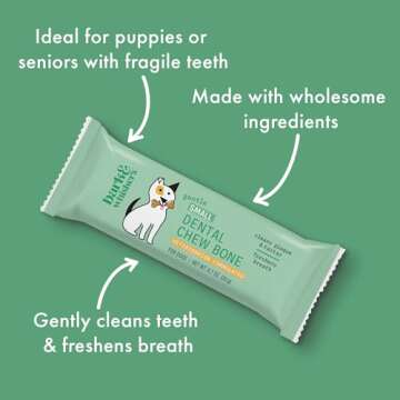 Dr. Mercola Dental Chew Bones, Small, 12 Bones, Non GMO, Gluten Free, Soy Free