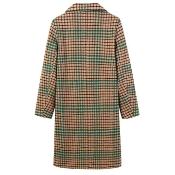 Shop CHARTOU Women's Stylish Plaid Peacoat for Winter