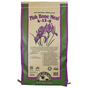 Down to Earth Organic Fish Bone Meal Fertilizer Mix 4-12-0, 50 lb