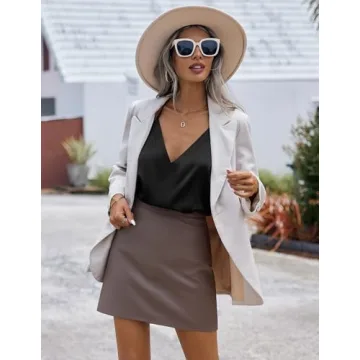 Zeagoo Women's Satin V Neck Tank Top - Summer Essential