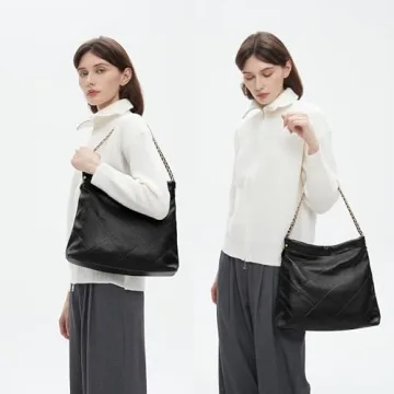 DORIS&JACKY Quilted Leather Tote Bag for Women