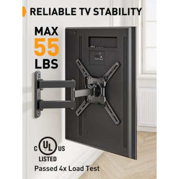 Full Motion TV Wall Mount for 26-50 Inch TVs