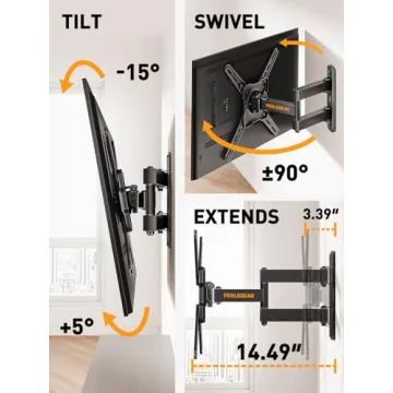 Full Motion TV Wall Mount for 26-50 Inch TVs