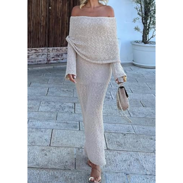 Stunning NRTHYE Off Shoulder Crochet Maxi Dress