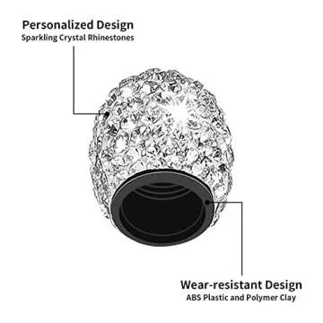 Tifanso Bling Valve Stem Caps - Sparkling Tire Accessories