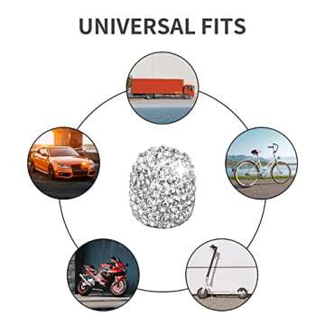 Tifanso Bling Valve Stem Caps - Sparkling Tire Accessories