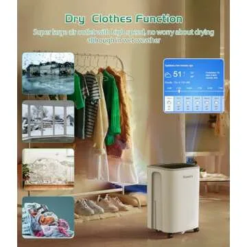 Dehumidifier 2500 Sq.Ft 30 Pint, Dehumidifiers with Drain Hose, 0.66 Gallon Water Tank, RUWORA Dehumidifiers for Home Basement Bedroom Bathroom, Overflow Protection, 24H Timer