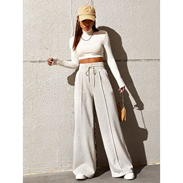 Comfortable High Waisted Wide Leg Pants for Women