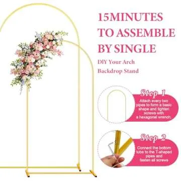 Metal Arch Backdrop Stand for Weddings & Parties