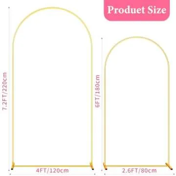Metal Arch Backdrop Stand for Weddings & Parties