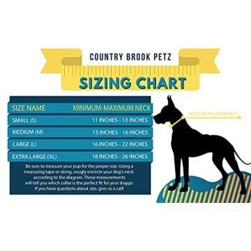 Country Brook Design Premium Nylon Dog Collar for Large Dogs