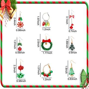 Moiegouct Christmas Dangle Earrings for Women - Festive Jewelry