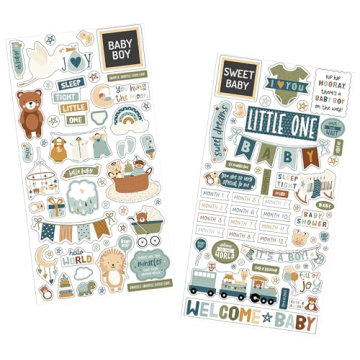 Baby Scrapbook Supplies - Baby Accent for Scrapbooking, Photo Album, DIY Crafts - Scrapbook Chipboar...