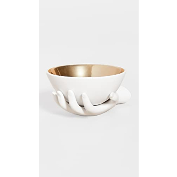 Elegant Jonathan Adler Eve Accent Bowl Gold/White