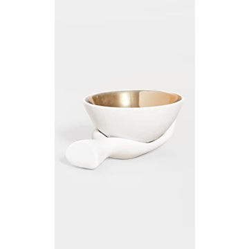 Elegant Jonathan Adler Eve Accent Bowl Gold/White