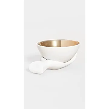 Elegant Jonathan Adler Eve Accent Bowl Gold/White