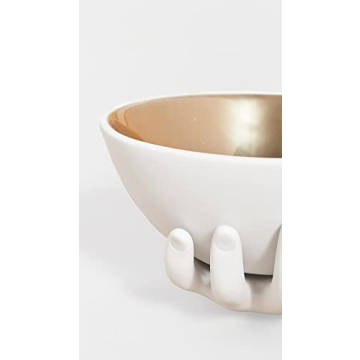Elegant Jonathan Adler Eve Accent Bowl Gold/White