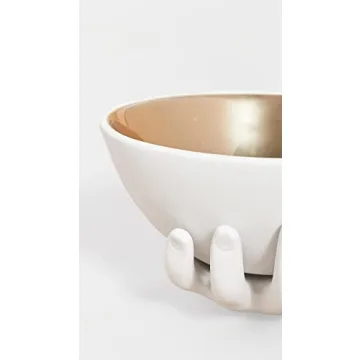 Elegant Jonathan Adler Eve Accent Bowl Gold/White