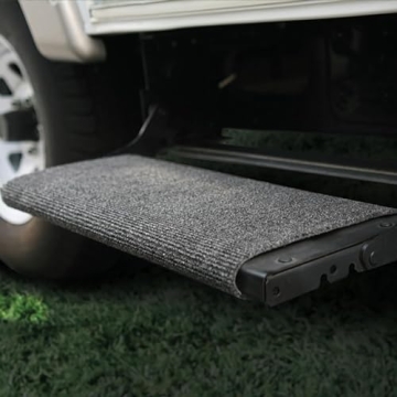 Camco Weather-Resistant Wrap Around RV Step Rug - Gray