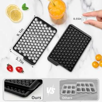 WIBIMEN Mini Ice Cube Trays for Perfect Nugget Ice