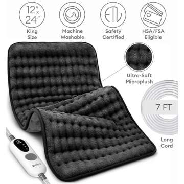GENIANI Double Sided XL Heating Pad for Pain Relief