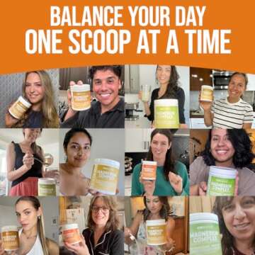 GoBiotix Magnesium Glycinate Powder - Magnesium Complex Supplement with Citrate, Malate, and Glutamine Chelate - Sugar Free, Non GMO - 420 mg per Serving - 60 Servings per Tub - Peach Tea