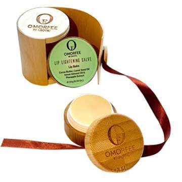 Omorfee 100% Organic Lip Lightening Balm, balm for Dark Lips, Balm with SPF, Natural Protection, Rep...