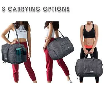 sportsnew Sports Gym Bag with Shoes Compartment and Wet Pocket, Travel Duffel Bag for Men and Women, 38L Weekender Overnight Bag Lightweight, Gray