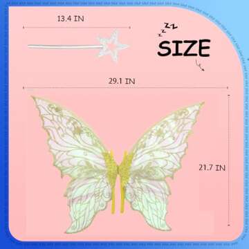 Torajiro Fairy Wings Costume Set with Accessories