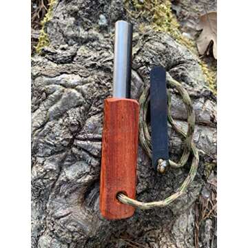 Fire Fast Fire Fly. European Fire Steel Ferro Rod and Magnesium. Compact Feather Weight Emergency Fire Starter for Camping, Backpacking, Hiking.