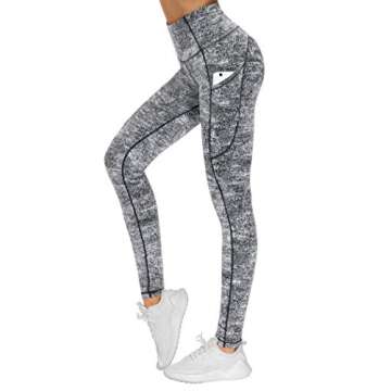 THE GYM PEOPLE Thick High Waist Yoga Pants with Pockets, Tummy Control Workout Running Yoga Leggings...