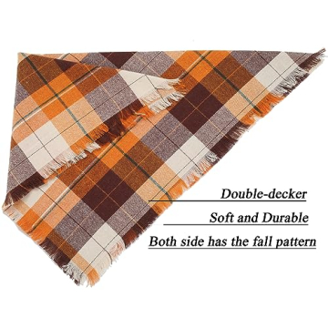 Adorable Fall Dog Bandanas Set of 2 for Halloween Fun