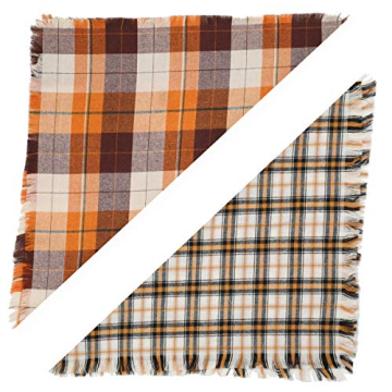 Adorable Fall Dog Bandanas Set of 2 for Halloween Fun