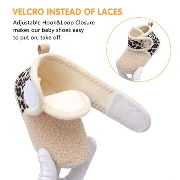 FEETCITY Baby Winter Shoes Boys Girls Infant Fleece Booties Infant Slippers Socks Shoe Non Skid Grip...