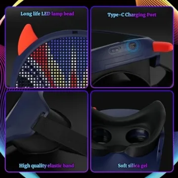 URAO NAFEELION LED Mask with Bluetooth, Rechargeable Halloween LED Light up Mask with Inter Gesture Sensing, Programmable App Controlled LED Halloween Mask for Costume Cosplay Party Masquerade