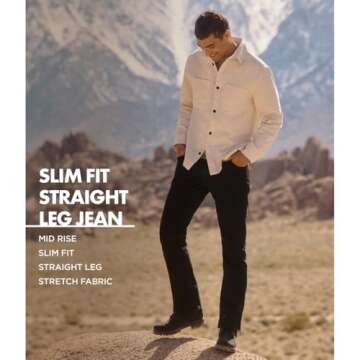 Wrangler Authentics Men's Slim Fit Straight Leg Jean, Spruce, 30W x 30W