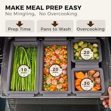 Hongbake Baking Sheet Pan Dividers with A Half Sheet Pan, Reusable Silicone Dividers for Meal Prep, ...