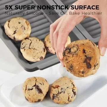 Hongbake Baking Sheet Pan Dividers with A Half Sheet Pan, Reusable Silicone Dividers for Meal Prep, Nonstick Bakeware Sets for Oven & Air Fryer, Dishwasher Safe, Reinforced Rims, 4 Cheat, 1 Pan